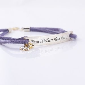 Purple and Silver Pet Appreciation Bracelet